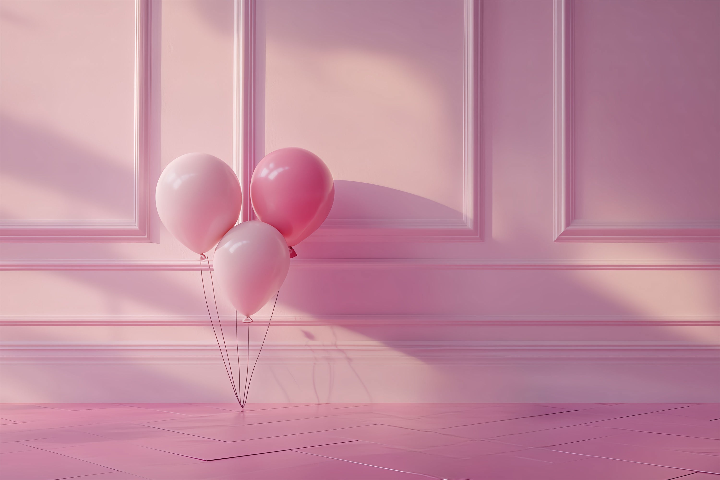 Pink Photo Backdrop Elegant Pink Wall Balloons Backdrop CSH4-178