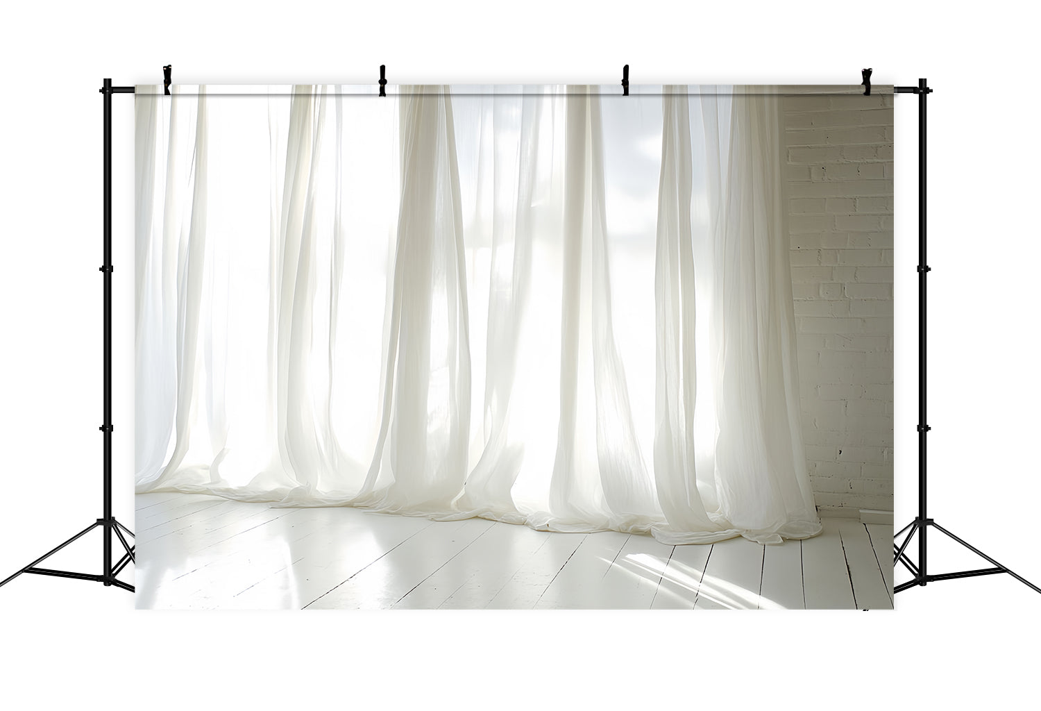 Portrait Studio Backdrops Soft White Sheer Curtain Backdrop CSH4-179