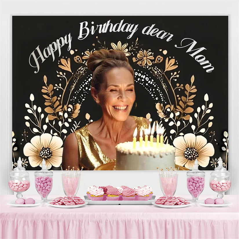 Personalized 40th Birthday Backdrop Floral Mom Backdrop CSH4-18