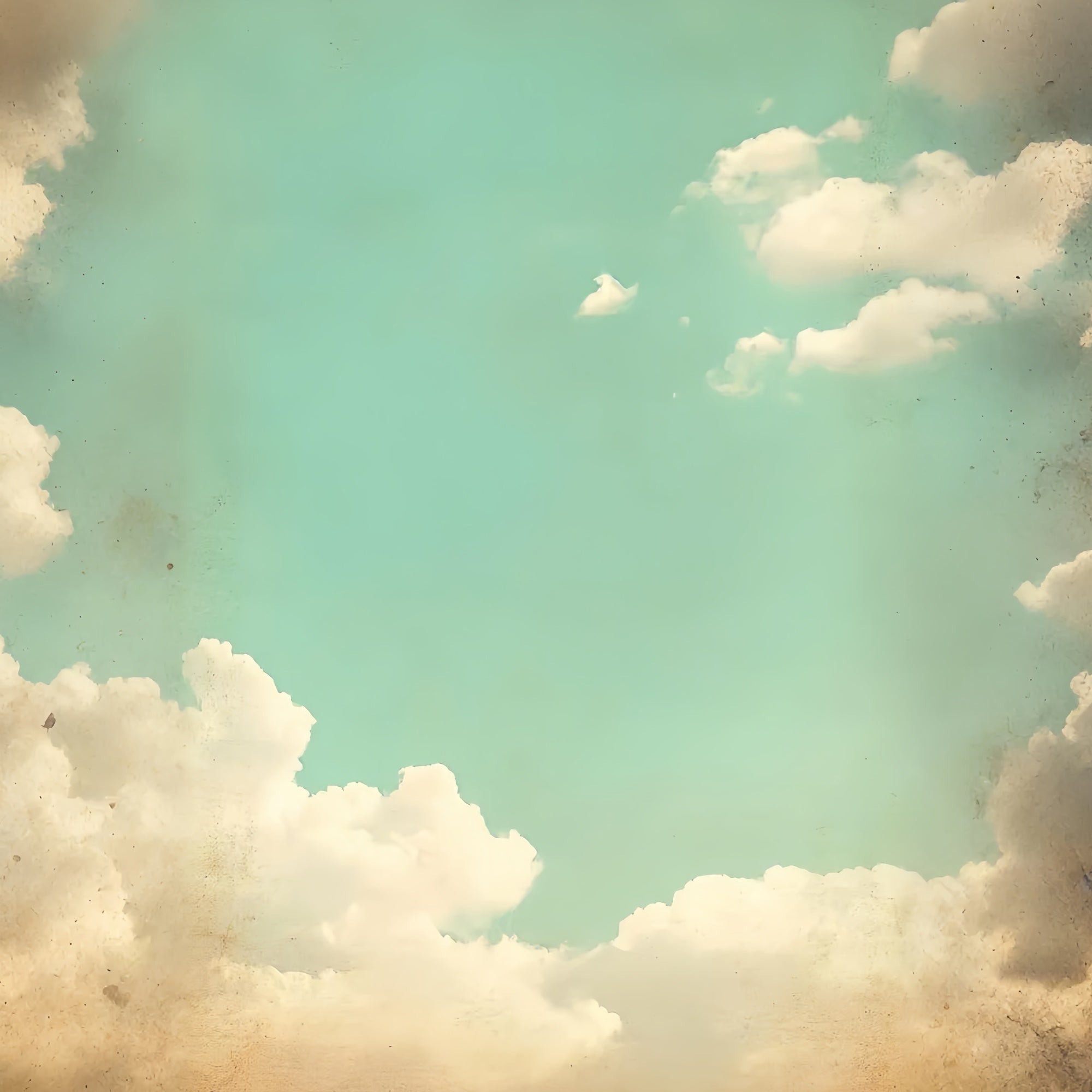 Backdrops For Portraits Retro Sky Puffy Clouds Backdrop CSH4-188