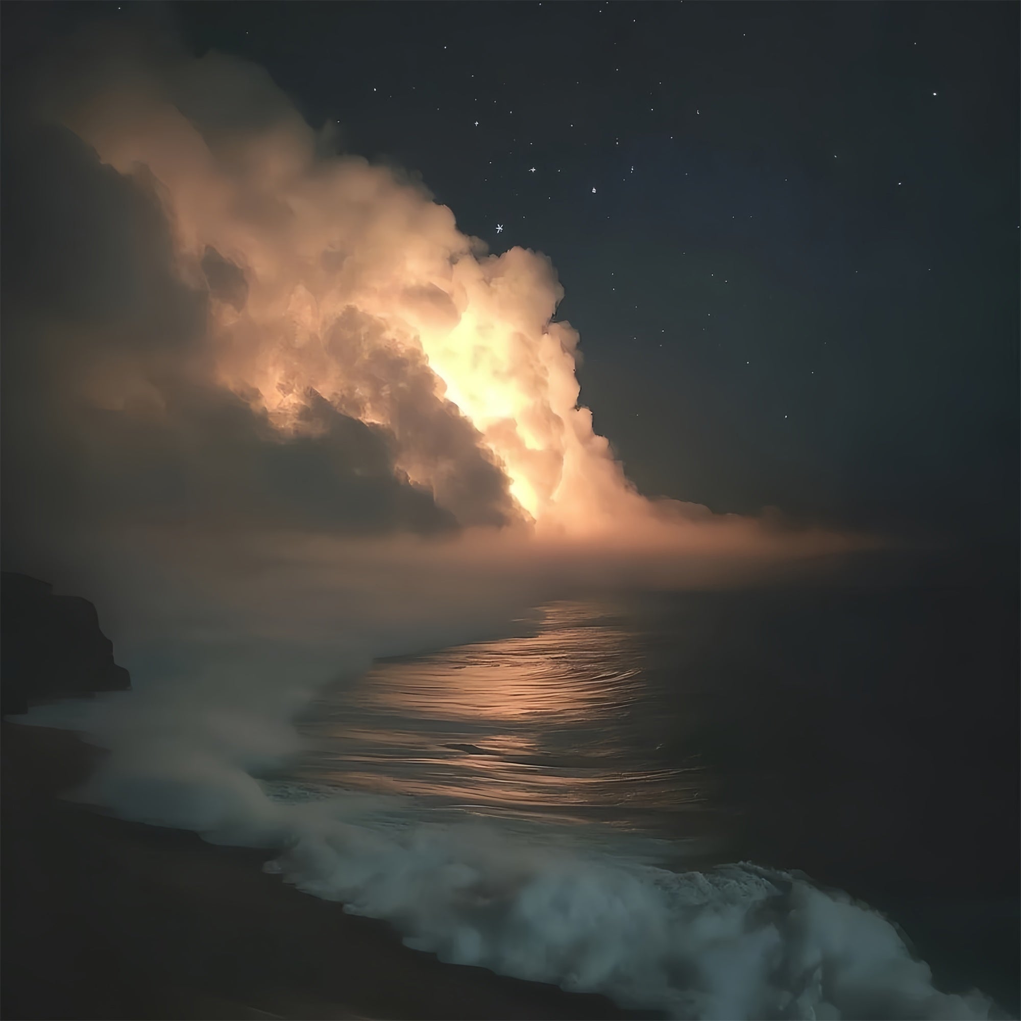 Portrait Photography Backdrops Dreamy Night Sky Sea Backdrop CSH4-191