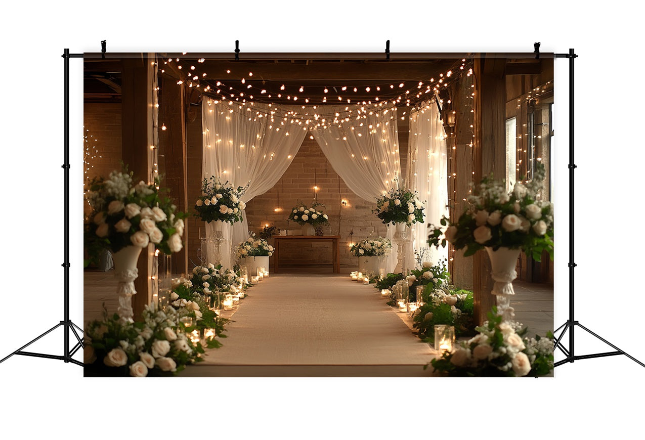 Boho Wedding Backdrop Farmhouse Barn Floral Backdrop CSH4-214