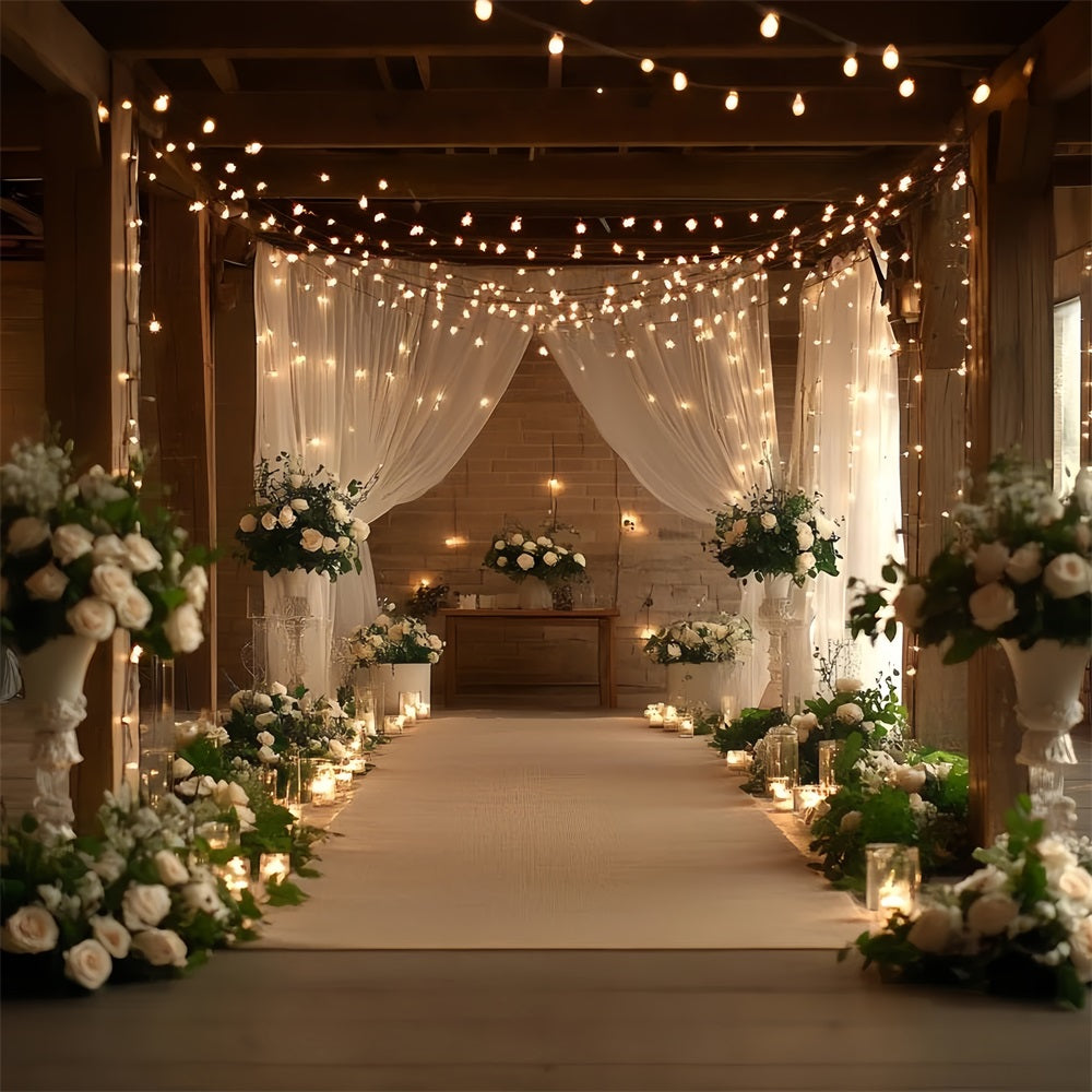 Boho Wedding Backdrop Farmhouse Barn Floral Backdrop CSH4-214