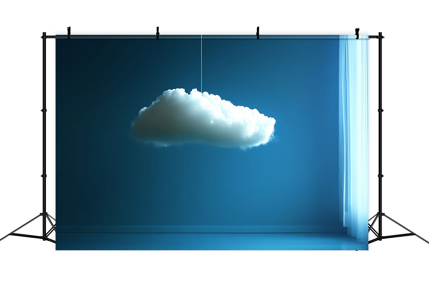 Cloud Photography Backdrop Floating Cloud Blue Room Backdrop CSH4-235