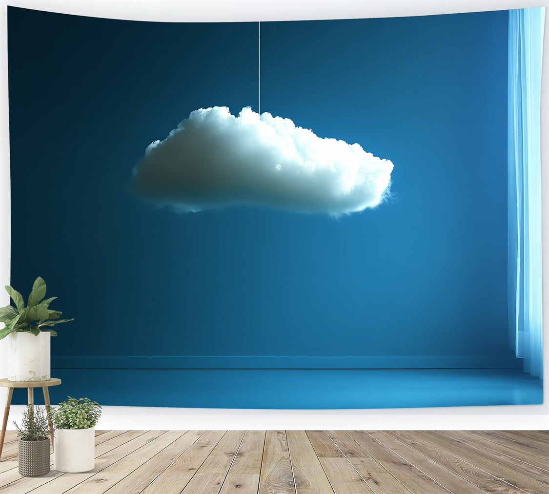 Cloud Photography Backdrop Floating Cloud Blue Room Backdrop CSH4-235