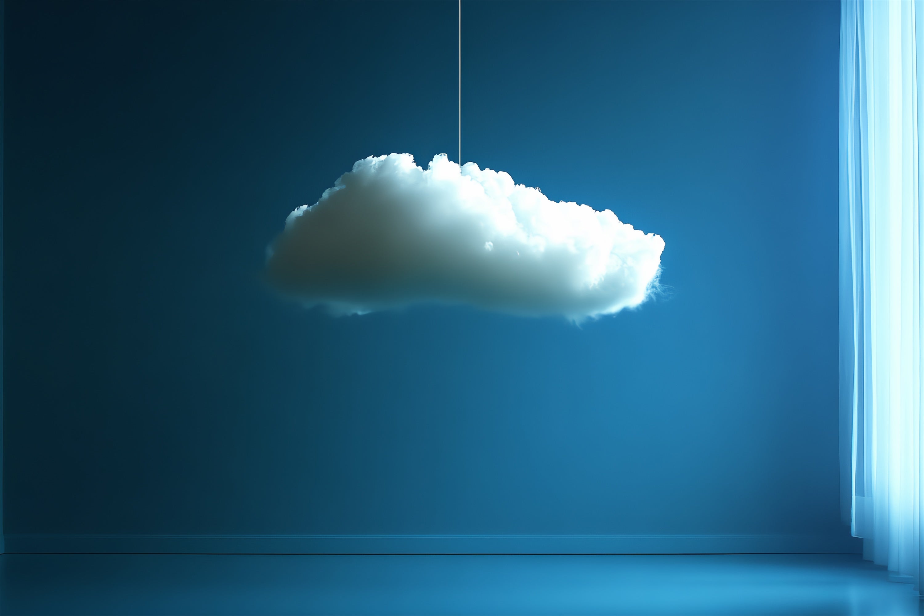 Cloud Photography Backdrop Floating Cloud Blue Room Backdrop CSH4-235
