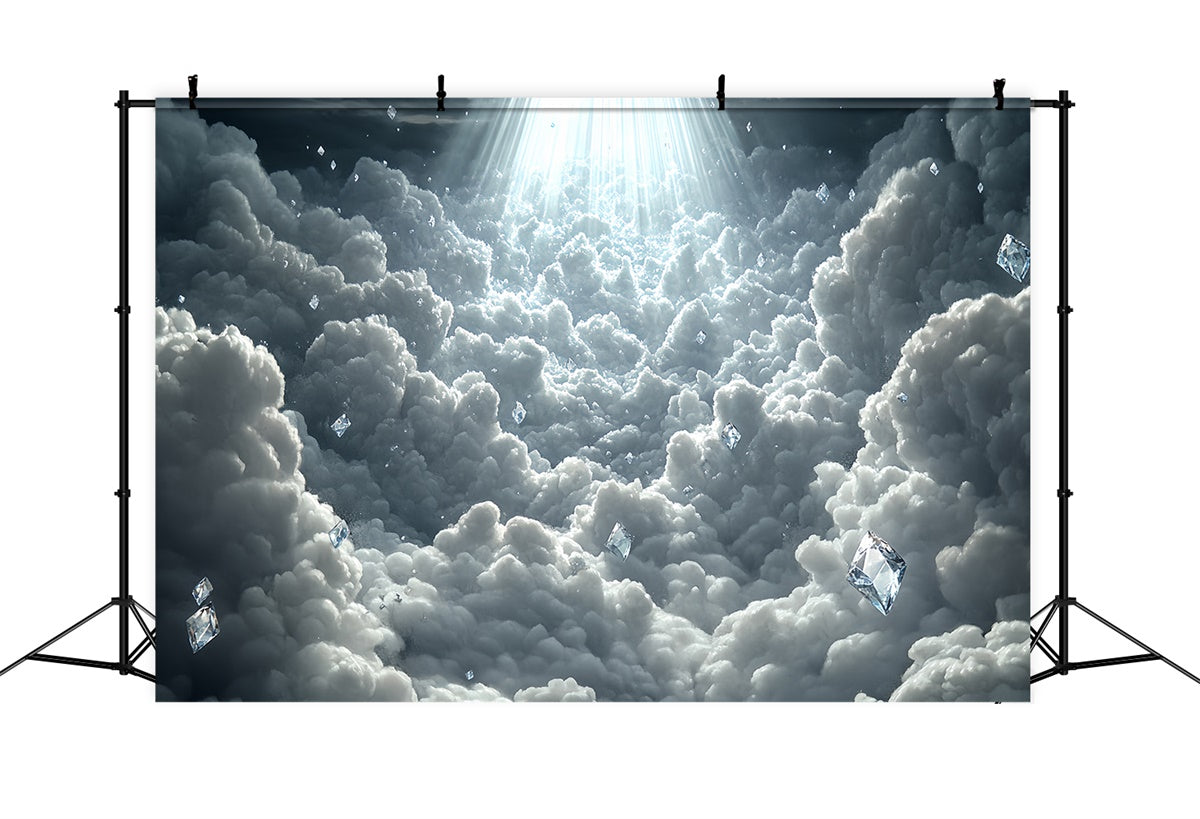 Clouds Backdrop Mystical Cloud Floating Diamonds Backdrop CSH4-236