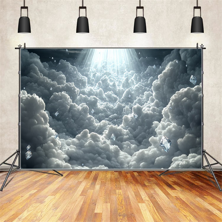 Clouds Backdrop Mystical Cloud Floating Diamonds Backdrop CSH4-236
