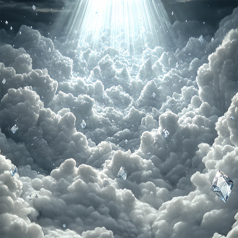 Clouds Backdrop Mystical Cloud Floating Diamonds Backdrop CSH4-236