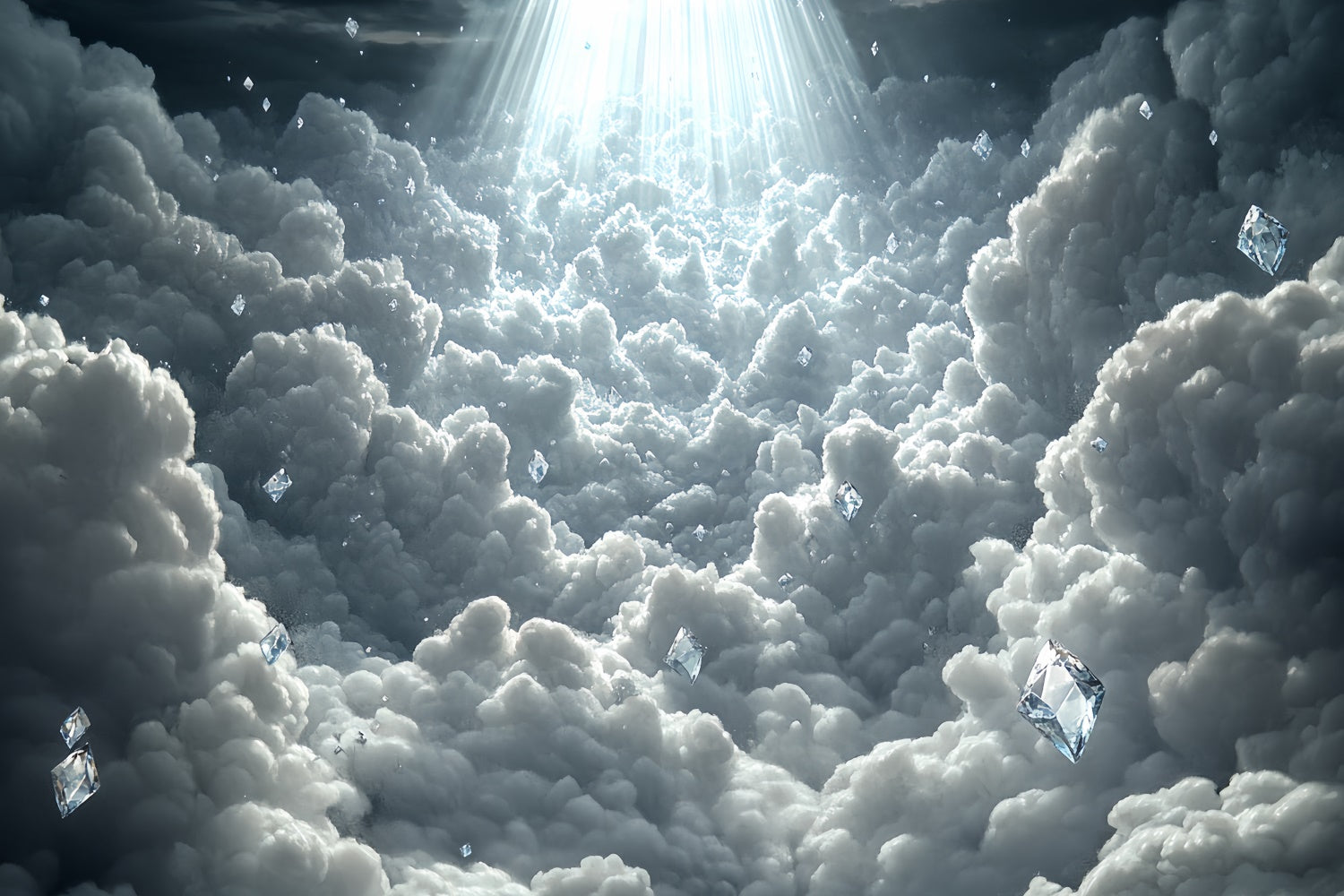 Clouds Backdrop Mystical Cloud Floating Diamonds Backdrop CSH4-236