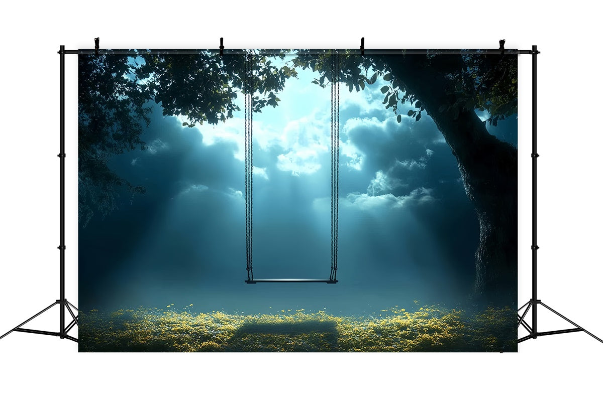 Sky Photography Backdrop Dreamy Clouds Swing Backdrop CSH4-238