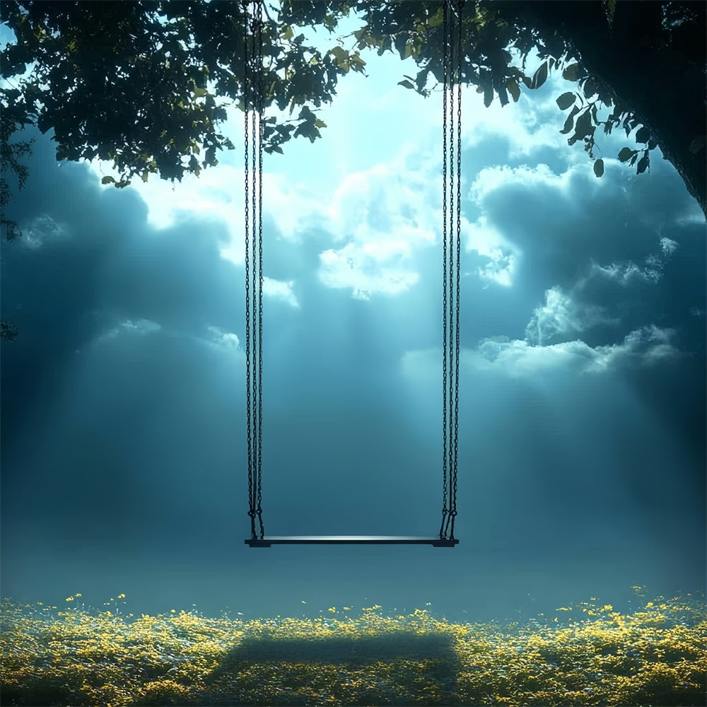 Sky Photography Backdrop Dreamy Clouds Swing Backdrop CSH4-238