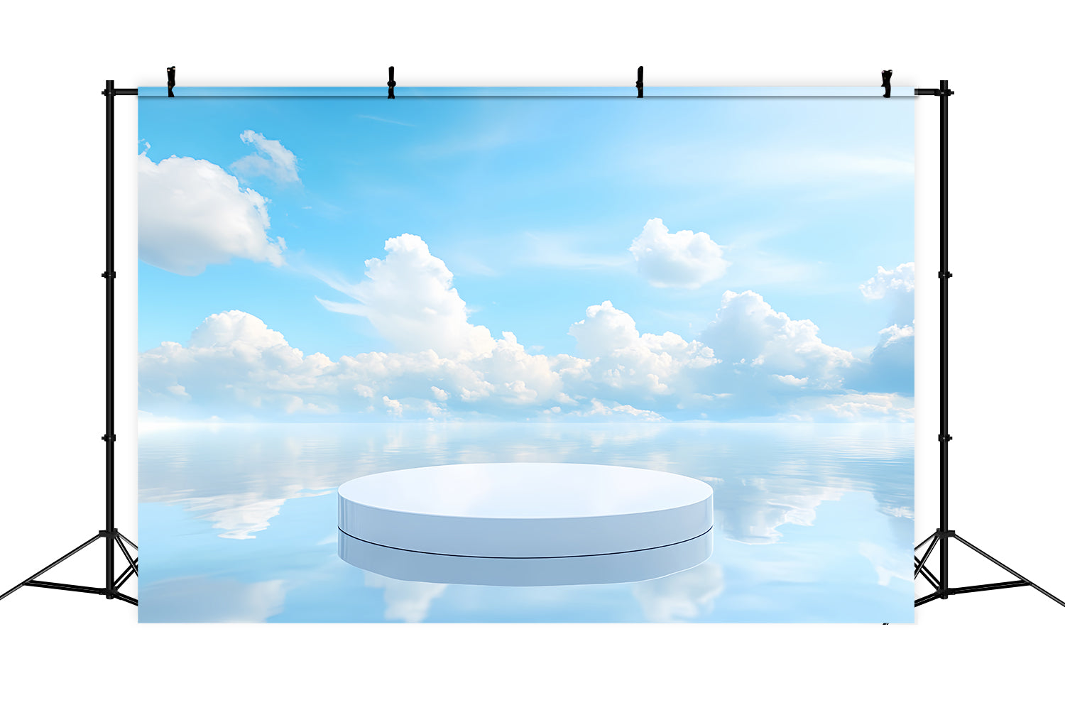 Ocean And Sky Backdrop Calm Ocean White Platform Backdrop CSH4-254