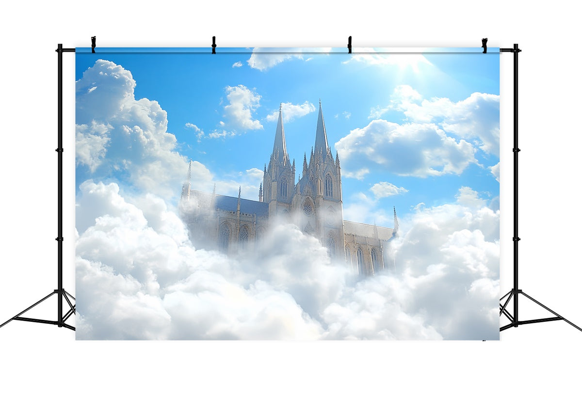 Sky And Cloud Backdrop Dreamy Sky Sacred Castle Backdrop CSH4-260