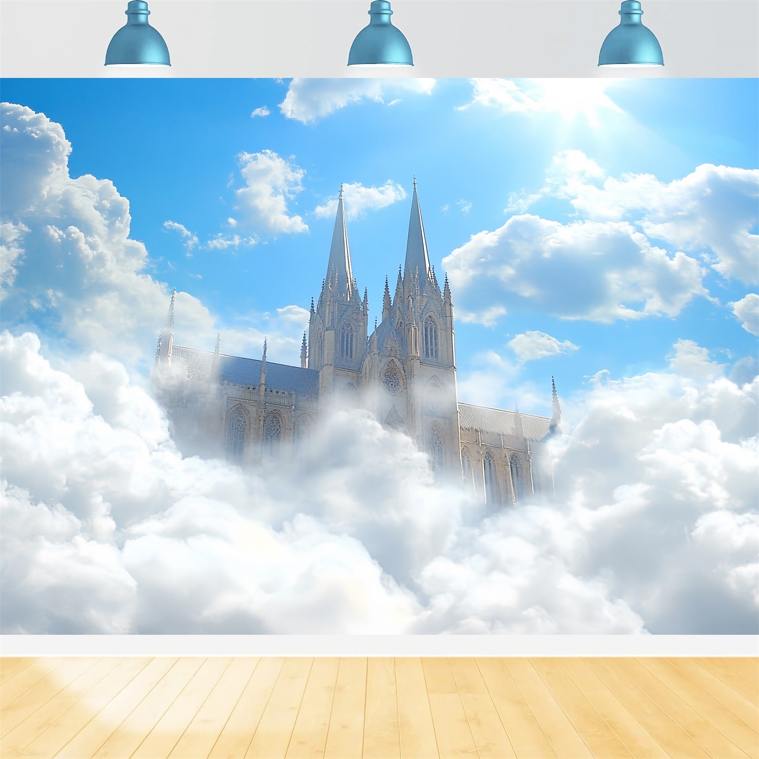 Sky And Cloud Backdrop Dreamy Sky Sacred Castle Backdrop CSH4-260