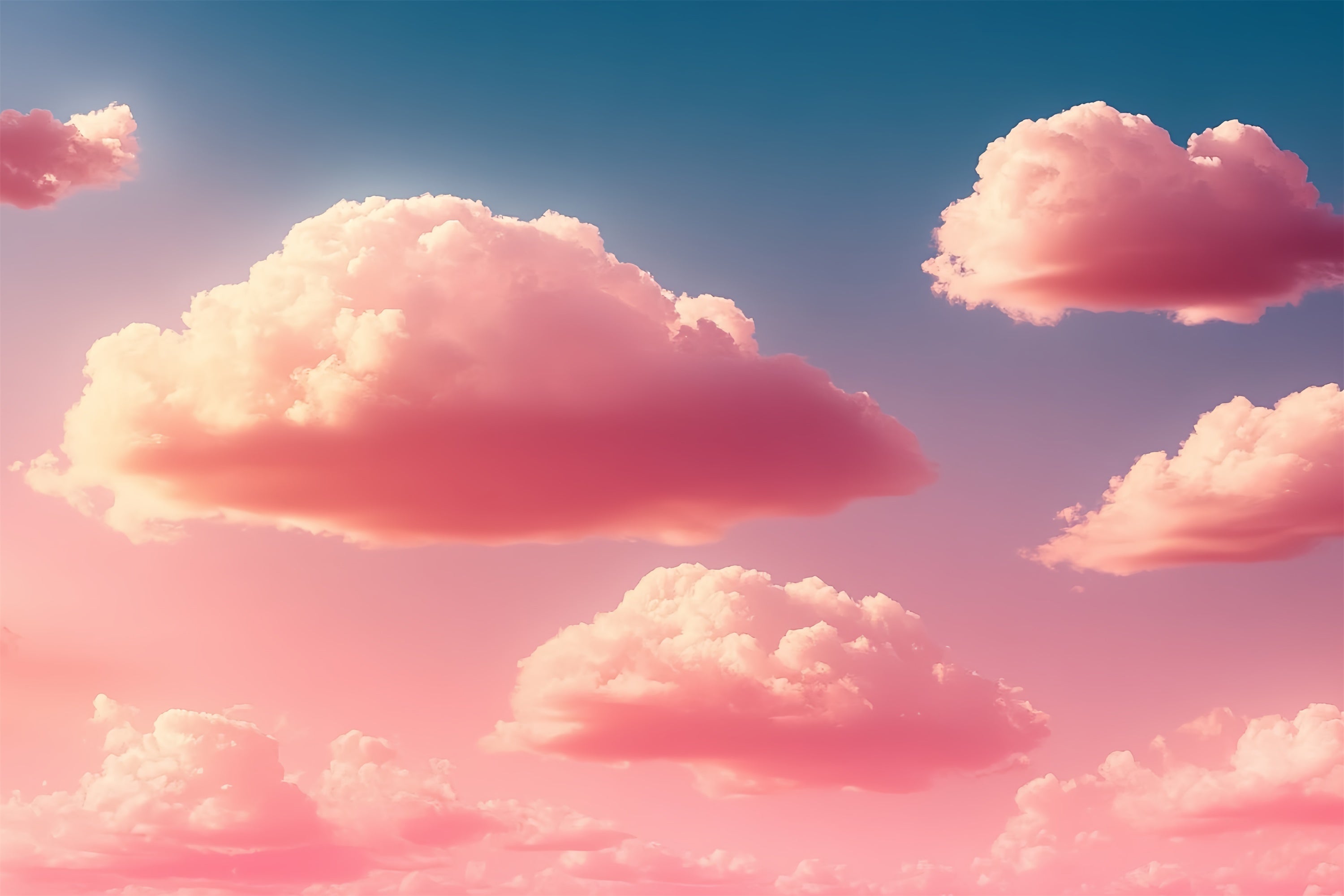 Cloud Photo Backdrop Fluffy Clouds Rosy Sky Backdrop CSH4-266