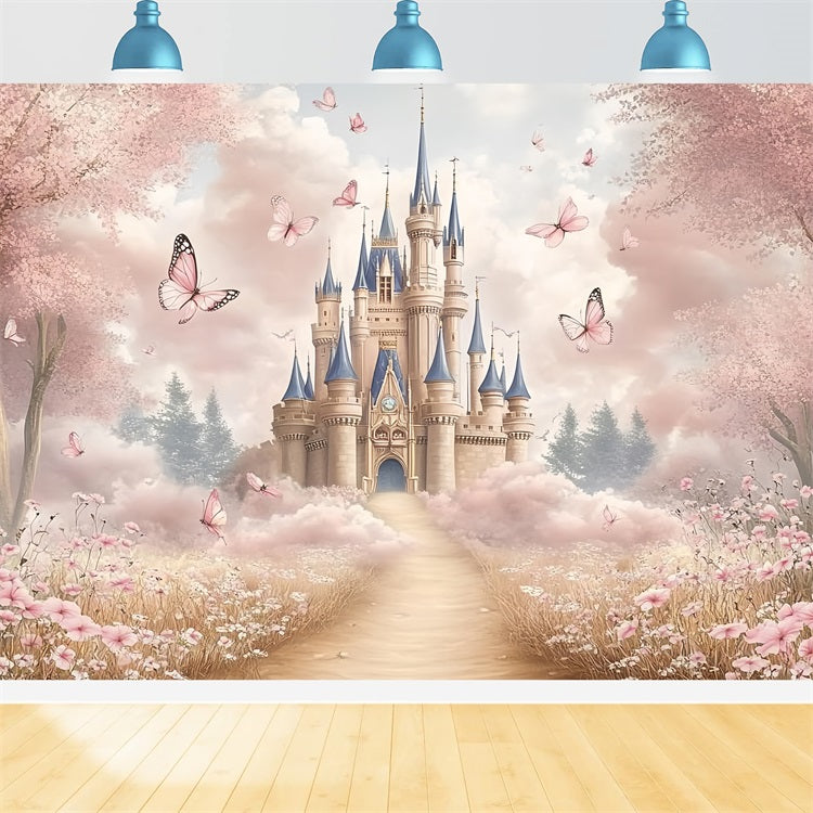 Princess Castle Backdrop Fantasy Garden Backdrop CSH4-328