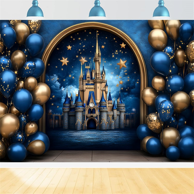 Castle Backdrops For Photography Starry Sky Balloons Backdrop CSH4-332