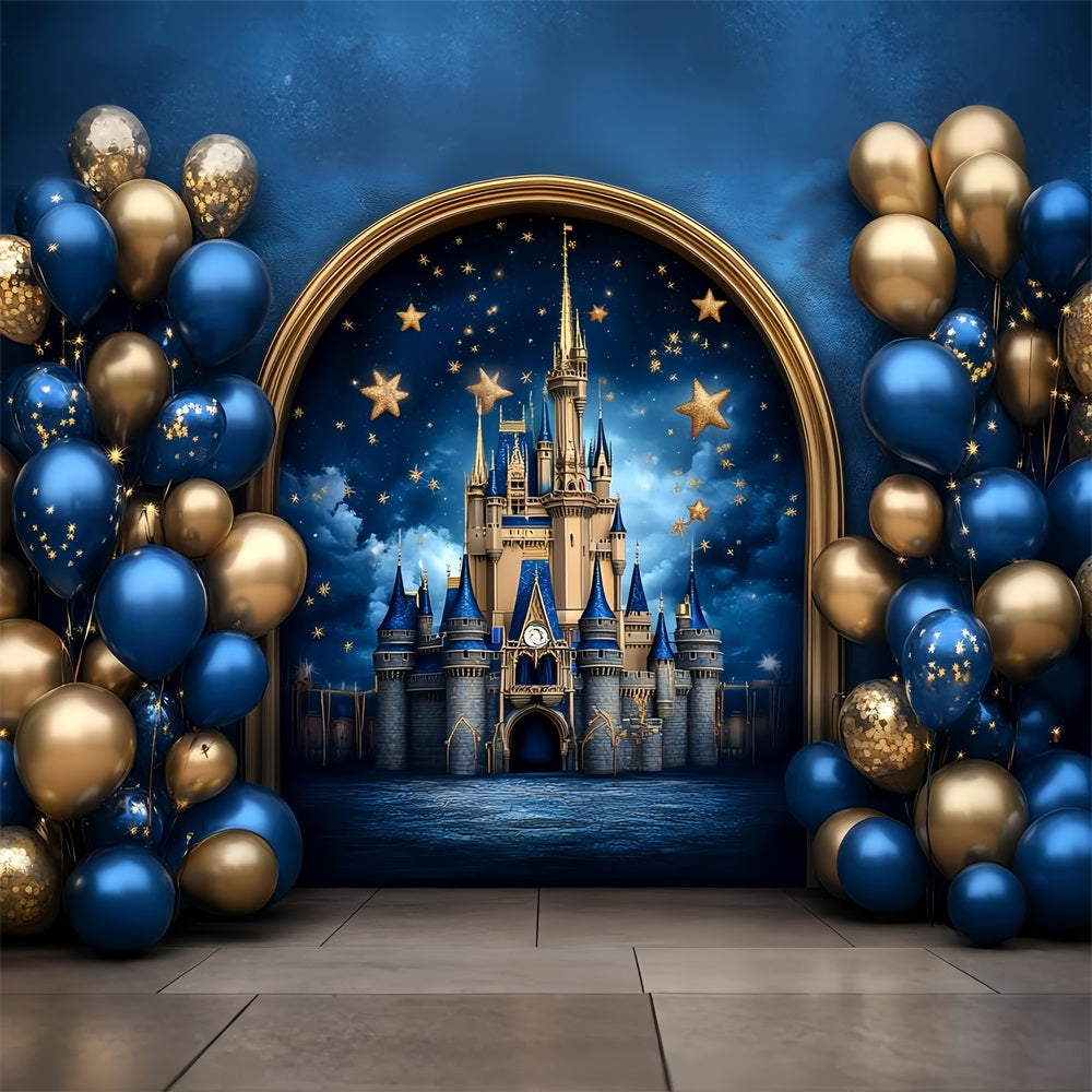 Castle Backdrops For Photography Starry Sky Balloons Backdrop CSH4-332