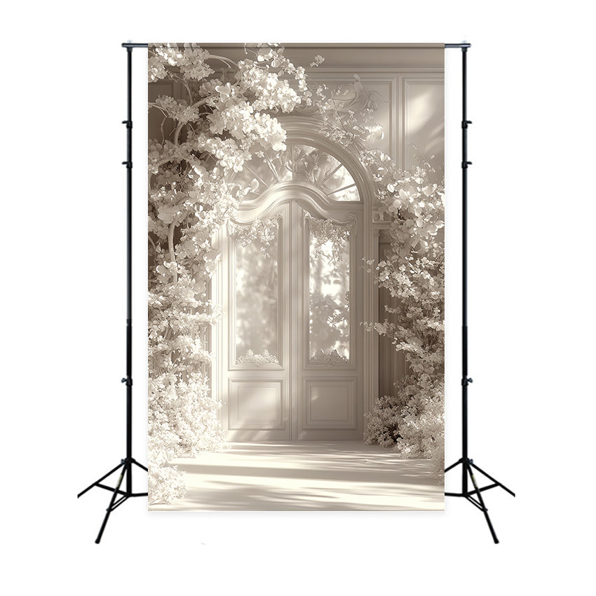 Inside Castle Backdrop White Blossom Arch Backdrop CSH4-357