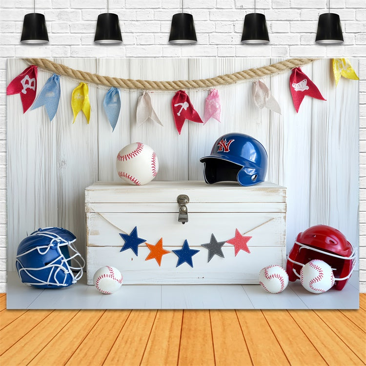 Baseball Backdrop Bright Youth Baseball Set Backdrop CSH4-373