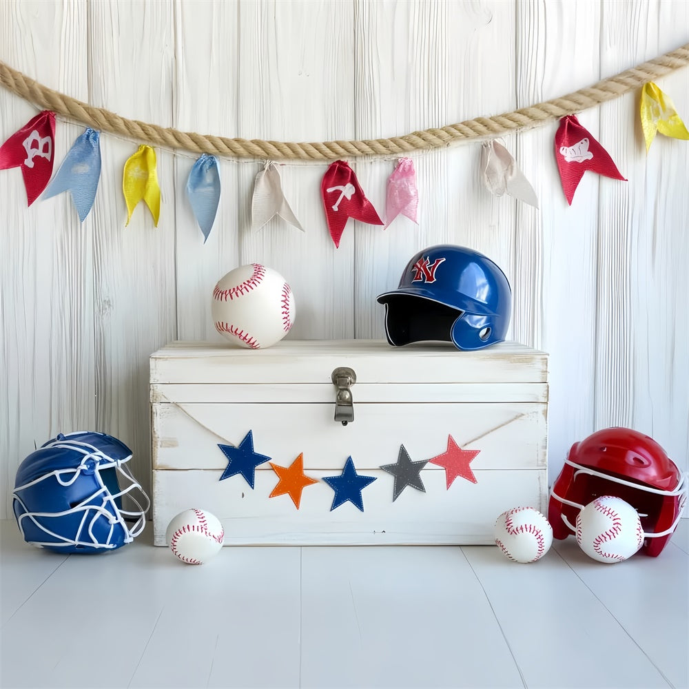 Baseball Backdrop Bright Youth Baseball Set Backdrop CSH4-373