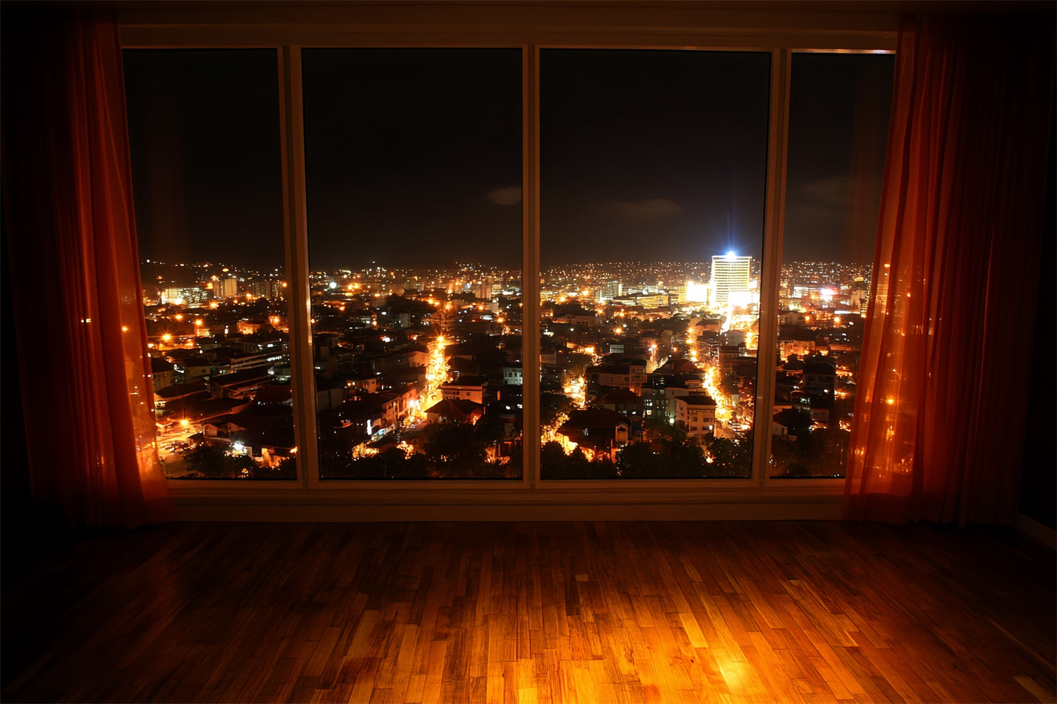 Vintage Photography Backdrops Midnight City View Backdrop CSH4-401