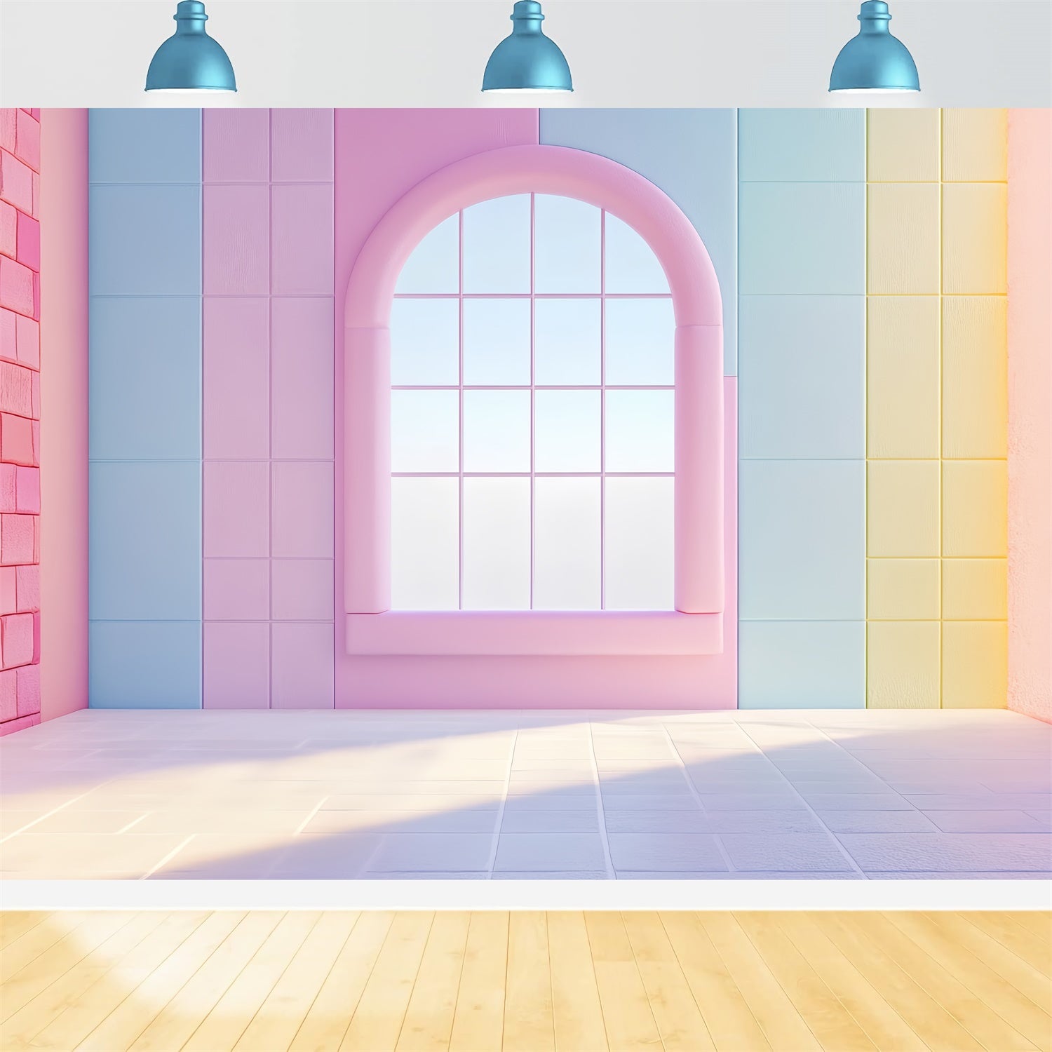 Architecture Backdrop Candy Window Arched Wall Backdrop CSH4-419