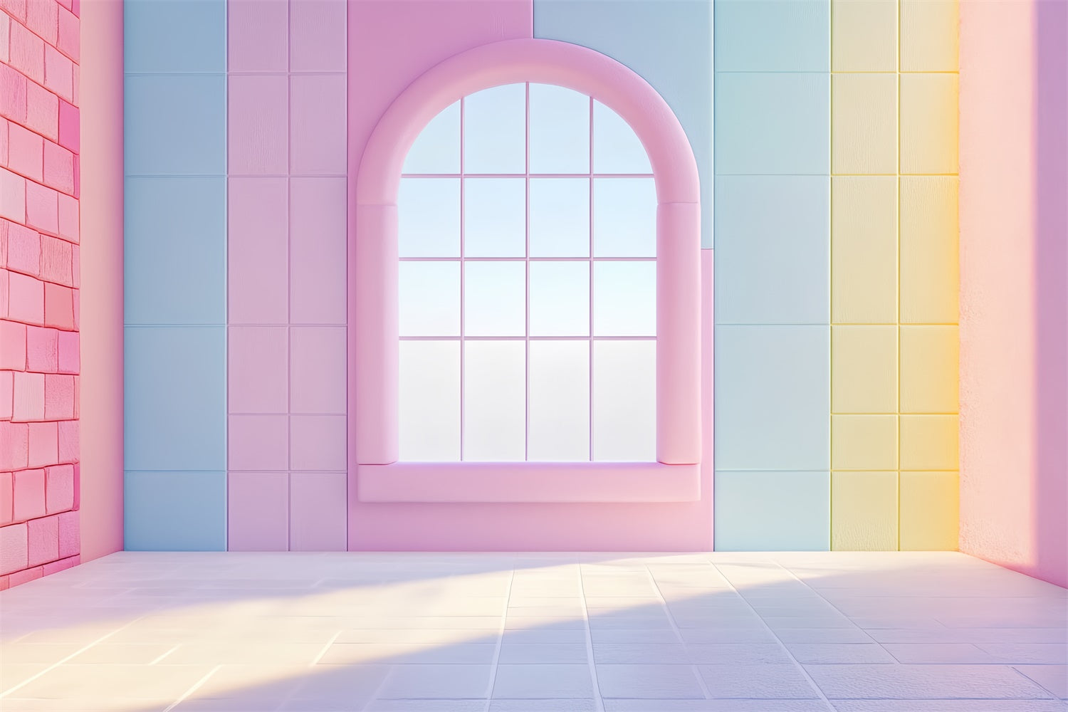 Architecture Backdrop Candy Window Arched Wall Backdrop CSH4-419