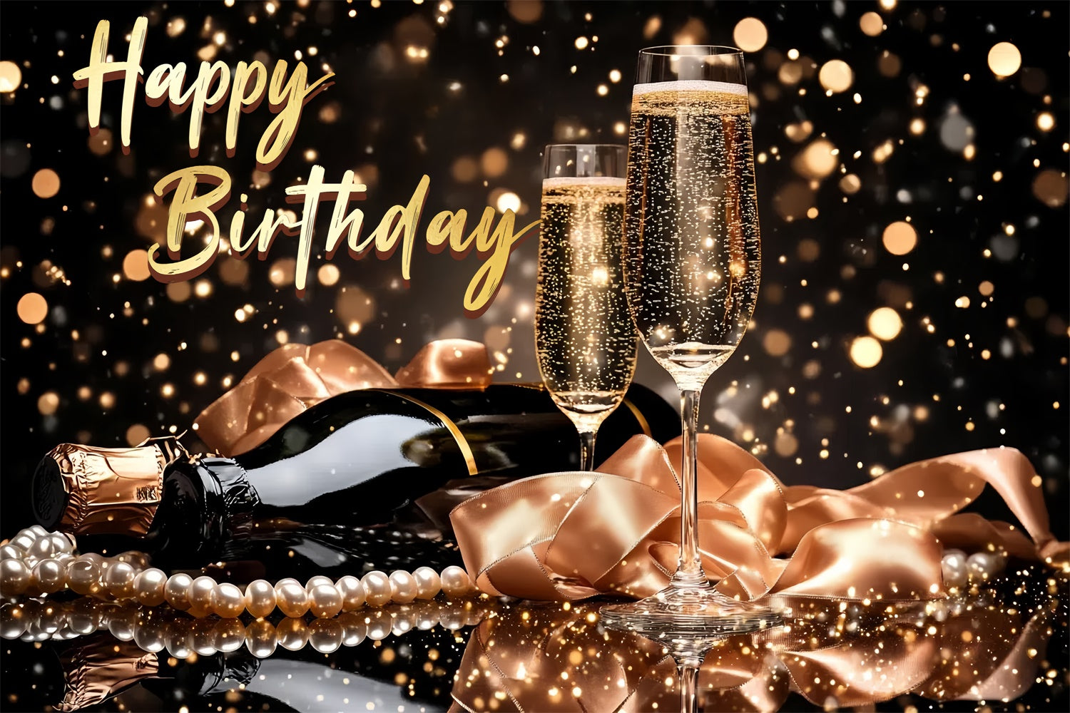 Custom Backdrops For Birthdays Elegant Pearl Champagne Backdrop CSH4-48