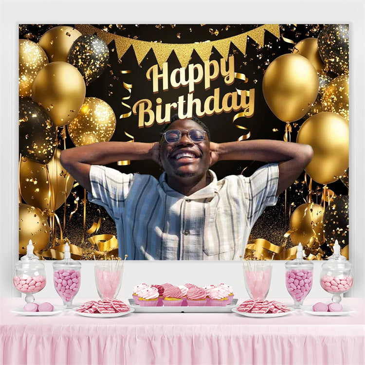 Personalized Birthday Backdrop Balloon Party Backdrop CSH4-68