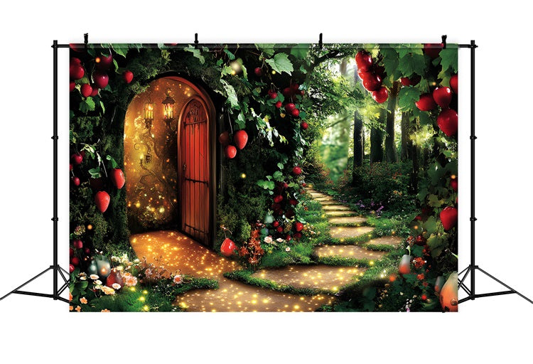 Forest Backdrop Photography Glowing Path Door Backdrop CSH4-74