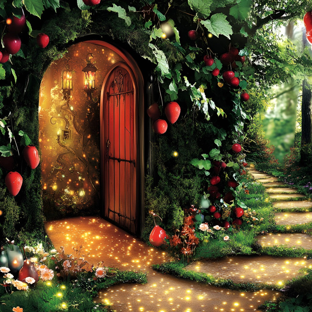 Forest Backdrop Photography Glowing Path Door Backdrop CSH4-74