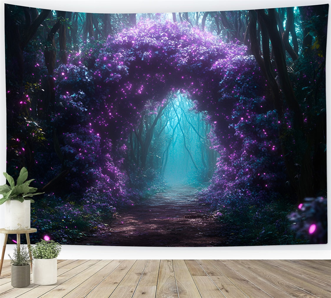 Forest Theme Backdrop Enchanted Flower Archway Backdrop CSH4-85