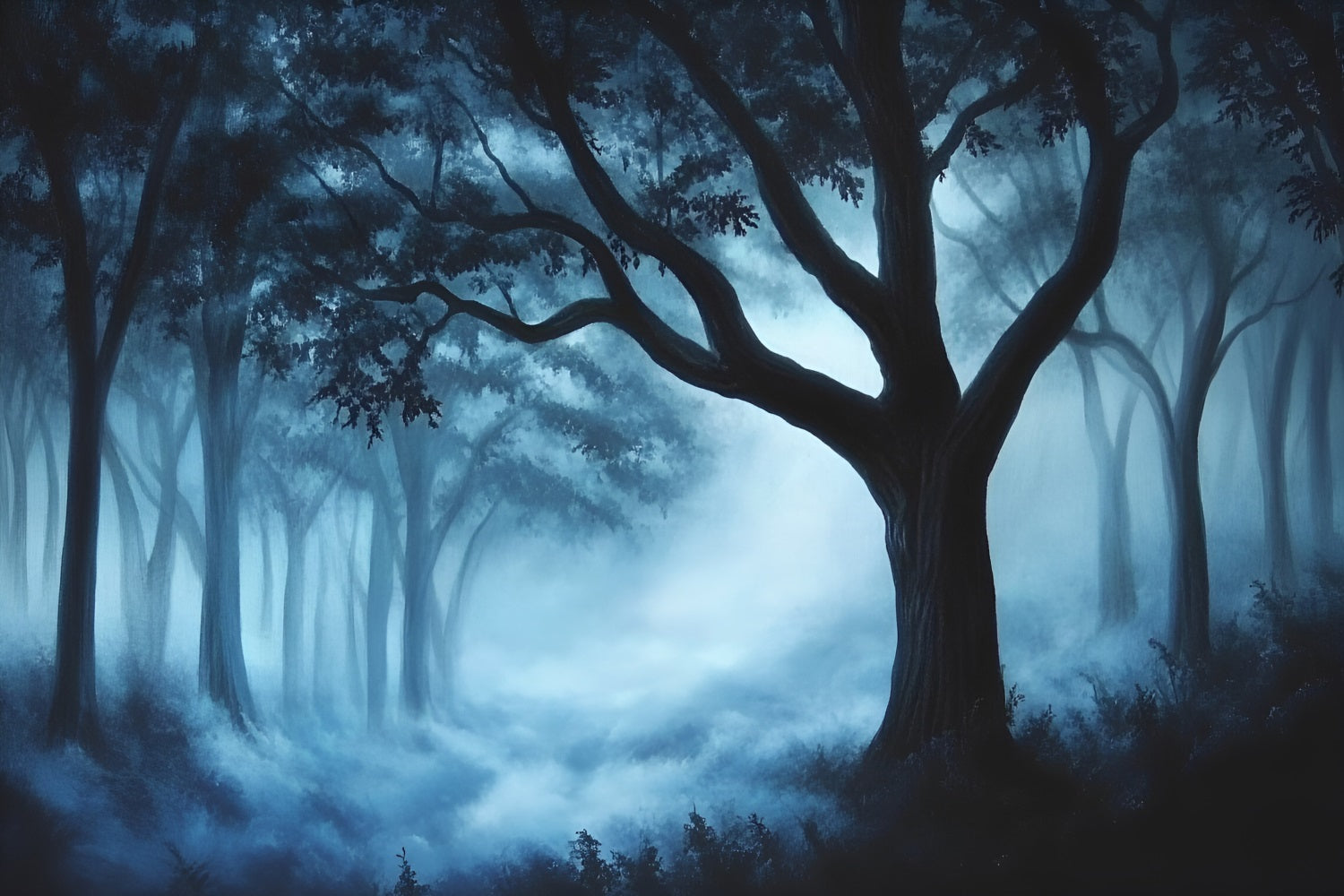 Woodland Photo Backdrop Mist Ancient Forest Backdrop CSH4-89