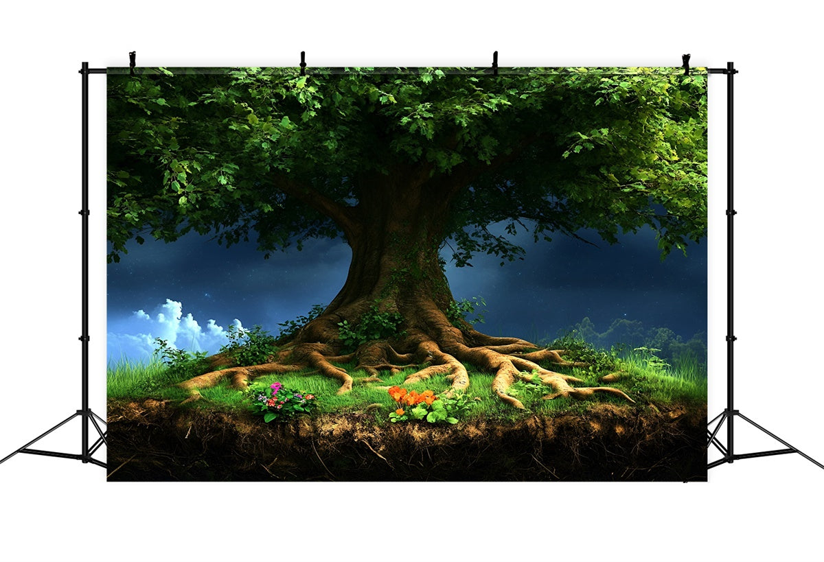 Forest Photo Backdrop Majestic Tree Canopy Fantasy Backdrop CSH4-96
