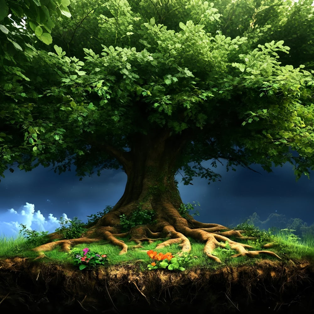 Forest Photo Backdrop Majestic Tree Canopy Fantasy Backdrop CSH4-96