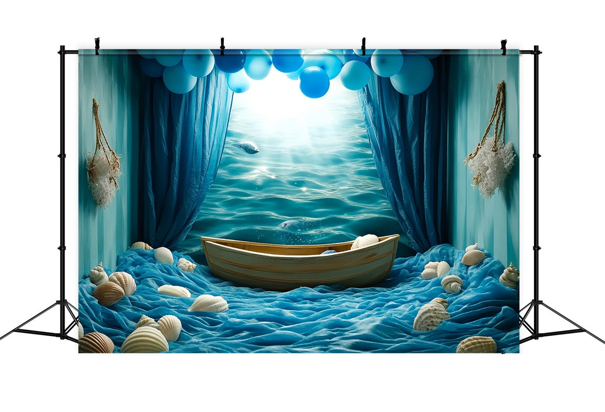 Summer Photo Backdrop Waterscape Shell Fantasy Backdrop CSH5-106