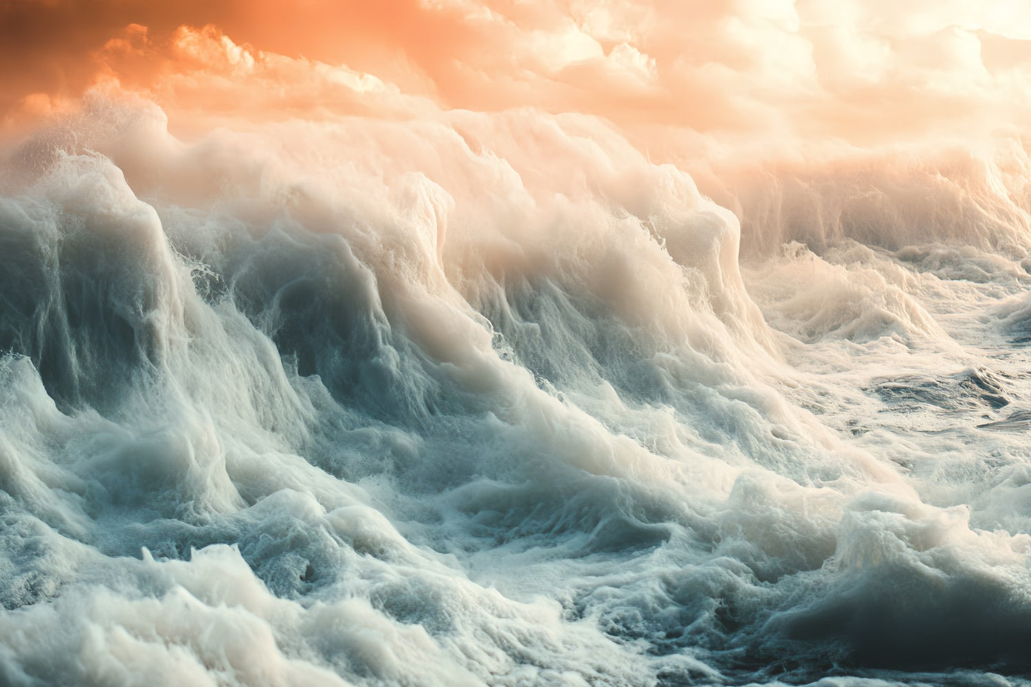 Summer Photo Backdrop Golden Stormy Ocean Backdrop CSH5-120
