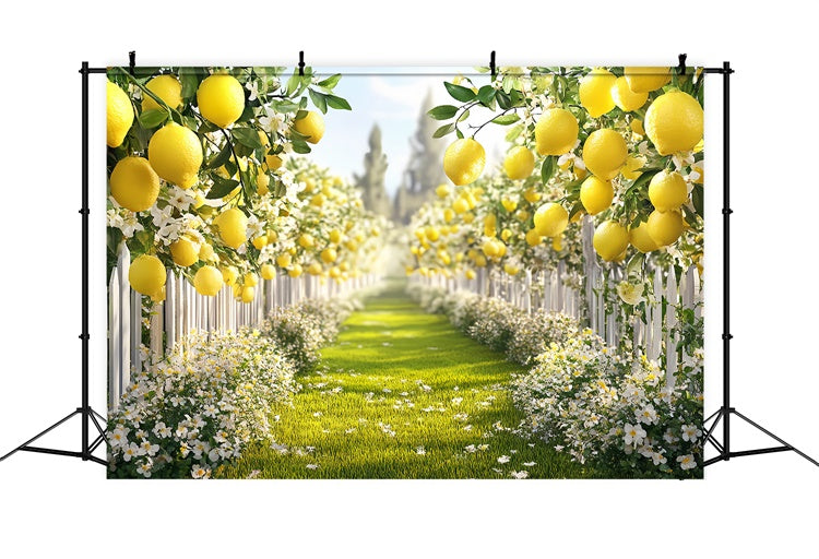 Lemon Backdrop Sunny Lemon Path Summer Backdrop CSH5-125