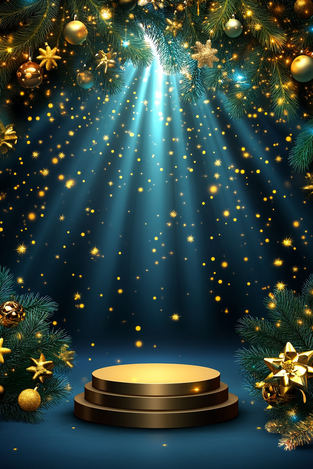 Christmas Stage Backdrops Sparkling Stage Glow Backdrop CSH5-150