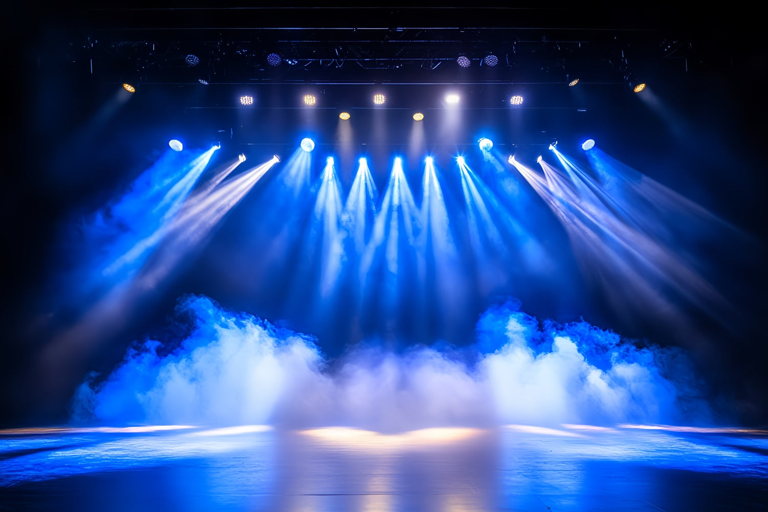 Concert Stage Backdrop Blue Beam Smoke Show Backdrop CSH5-153