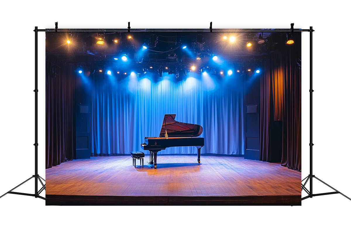 Concert Stage Backdrop Piano Recital Spotlight Backdrop CSH5-156