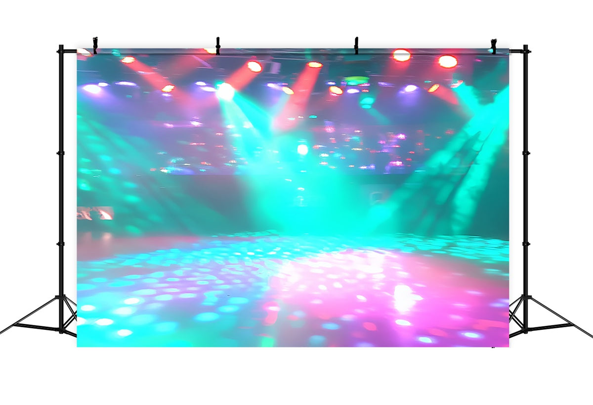 80's Backdrop Psychedelic Dancefloor Glow Backdrop CSH5-181