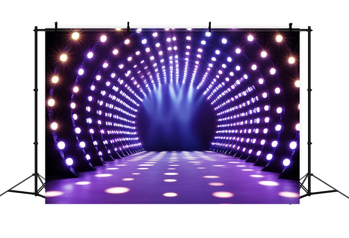 80s Backdrop Futuristic Party Tunnel Lights Backdrop CSH5-185