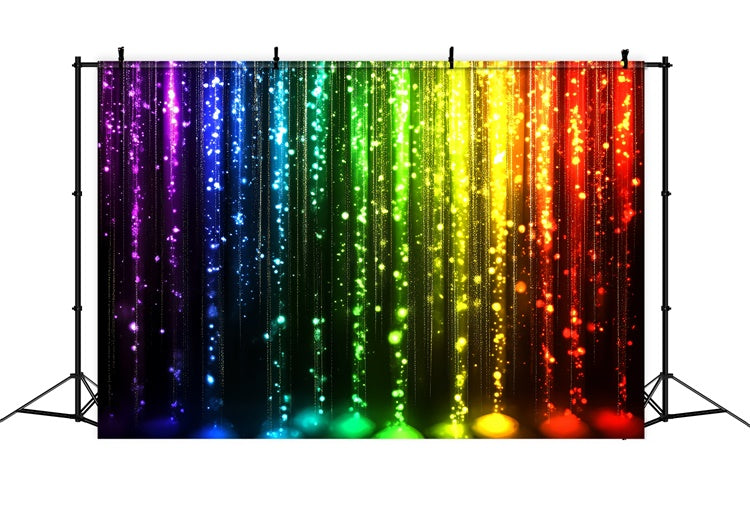 80s Backdrop Rainbow Sparkle Neon Vintage Backdrop CSH5-187