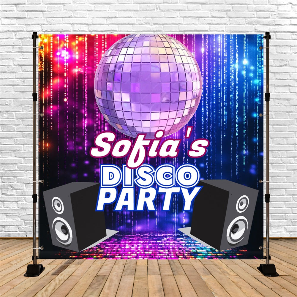 70s Photo Backdrop Sparkling Disco Night Backdrop CSH5-2