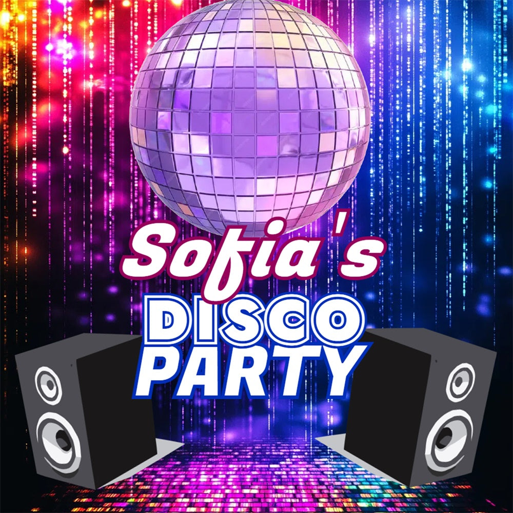 70s Photo Backdrop Sparkling Disco Night Backdrop CSH5-2