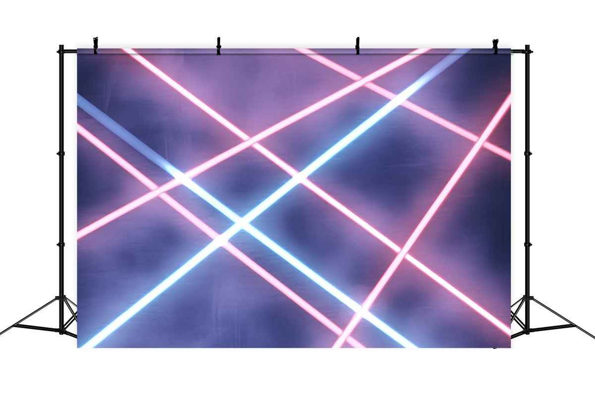 90's Photo Backdrop Neon Laser Light Ray Vintage Backdrops CSH5-200