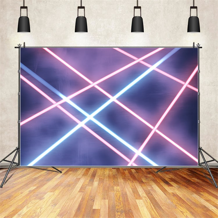 90's Photo Backdrop Neon Laser Light Ray Vintage Backdrops CSH5-200